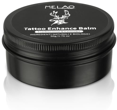 Tattoo Creme, Tattoo Butter, Premium Tattoopflege mit veganer Formel und natürlichen, Tägliche Pflege & Aftercare für tätowierte Haut, Optimaler Tattooschutz, 50G