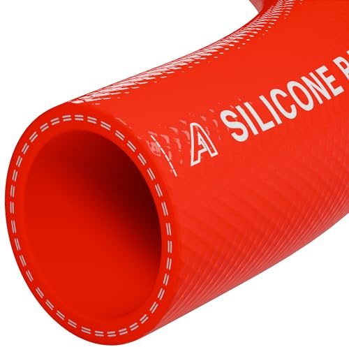 6mm x 14mm Silicone 2 Ply Rubber Flexible Hose 1 Metre Heater Radiator Coolant Vacuum Water Air Tubing Red