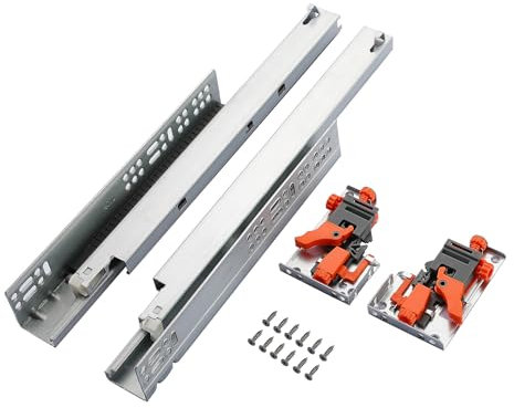 6 Pair of 18 Inch Undermount Soft Close Drawer Slides 100LB Load Capacity Full Extension Concealed Drawer Rails with 3D Locking Device
