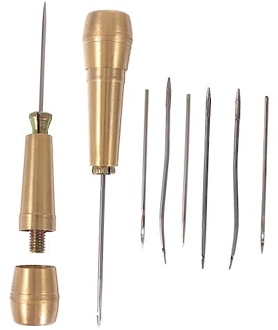 GLSTOY 2sätze Schuhreparatur Werkzeugset Mit Nähahlen Und Häkelahlen Aus Metall Für Diy-lederhandwerksbedarf Inklusive Nähstecher Für Einfache Reparaturen