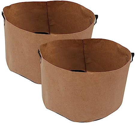 CAXUSD 2 Stück Vlies-pflanztaschen Atmungsaktive Pflanzenanzuchttaschen Langlebige Runde Eimertaschen Für Gartenpflanzenbehälter