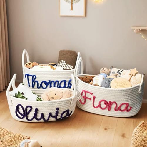 Personalisierter Baby-Dusche-Korb, Individueller Windel-Caddy, Baby-Geschenk, Individueller Namens-Geschenkkorb, Namens-Windelkorb, Baby-Dusche-Geschenk, Individuelles Geburtstagsgeschenk