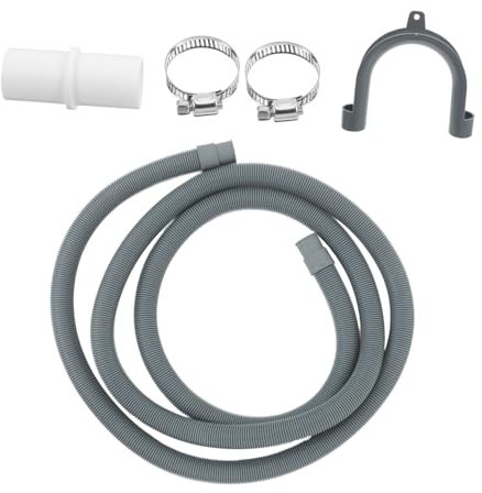 LIFKICH 2.5m Portable Washing Machine Drain Hose Dishwasher Drain Extension Hose Kit Leakproof Easy to Install for Multiple Appliances