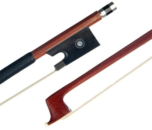 Geigenbogen volle Größe Geigenbogen In 4/4-Größe Aus Brasilianischem Holz Runder Stockbogen Aus Rosshaar Ebenholz Frosch-Ledergriff Für Anfänger