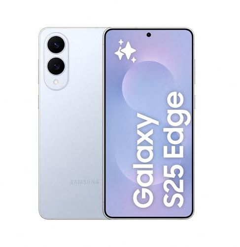 Samsung Galaxy S25 Edge AI Smartphone, Galaxy AI, Android Smartphone, 12GB Memory, 256GB Storage, 200 MP Camera, Long Battery Life, Titanium IcyBlue, 3 Year Samsung Extended Warranty (UK Version)