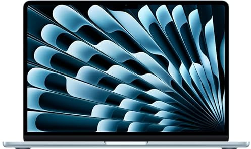 Apple MacBook Air 2025, M4 Chip med 10CPU & 8GPU (13-Tum, 16GB Enhetligt Minne, 256GB Lagring) (QWERTY Engelska) Hemelsblauw (Renoverad)