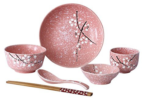Générique Service de Table Japonais en céramique 6 pièces, Service de Table ménager en céramique, Bols à céréales et Nouilles