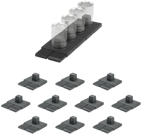 StealthMounts Drawer Hive ½ Socket Holder – 10 Pack | Modular Toolbox Organisers for Professional and DIY Mechanics | Injection-Moulded TPE | Made in the UK