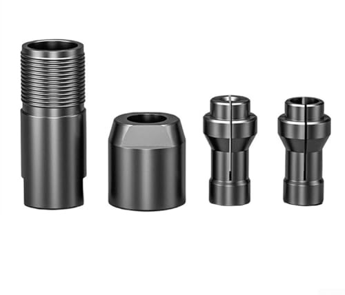 Tête de conversion pour meuleuse d'angle vers meuleuse droite pour diverses applications, y compris pour la coupe, le ponçage et le meulage avec tiges de 3 mm et 6 mm