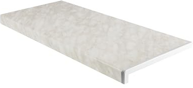 Dekofasada Fensterbank Innen aus PVC 15 x 110 cm Fensterbrett mit Abschlusskappen für den Innenbereich Innenfensterbank Kunststoff für verschiedene Fenster mit Seitenabschlüsse, Marmor