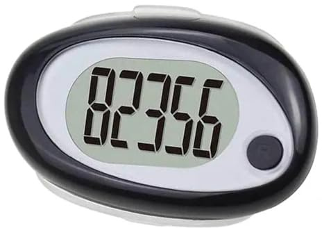 Compteur De Pas for La Marche, Podomètre 3D avec Clip Et Lanière, Longue Durée De Veille, Podomètre for Personnes Âgées avec Correction D'erreur pour Simple Et Facile à Utiliser(Black)