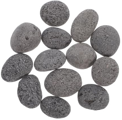 GARIOUANS Piedras de Lava Volcánica Reutilizables para Barbacoa de Gas Distribución del Calor Decoración Natural para sin Ventilación y Fogatas Exteriores para Patios y Cocinas al Aire