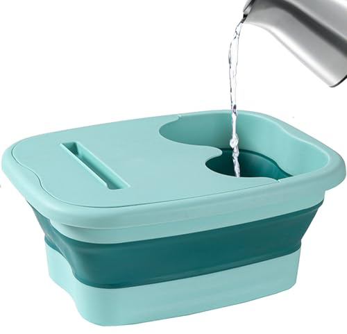 Vasca da bagno per piedi, 40 x 32 x 17 cm, vasca massaggiante pieghevole per piedi, vasca idromassaggio portatile, per donne, bambini, uomini, ingresso in piscina per anziani