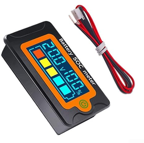 PZEM009 - Probador de batería con voltímetro digital y pantalla LCD CC 8100 V para pruebas y calibración precisas de voltaje (naranja)