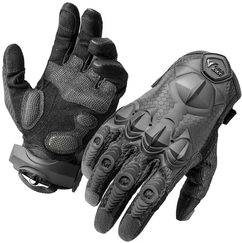 Zune Lotoo Taktische Handschuhe Herren, Motorradhandschuhe Touchscreen mit Schlagfestem TPR-Material & Stoßdämpfenden XRD-Handflächen Polstern für Airsoft Paintball Klettern Outdoor Motorrad
