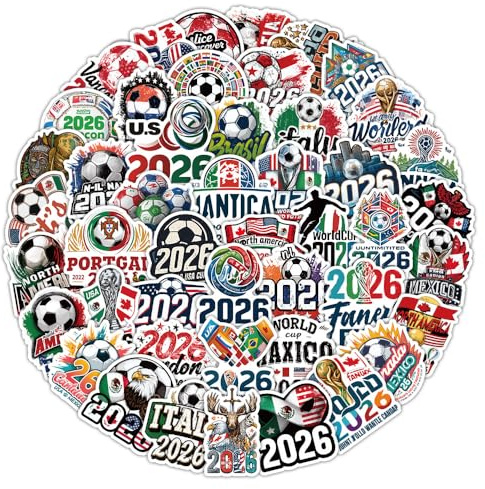 100 Pcs Soccer Stickers Laptop Car Scrapbook Phone Skateboard Suitcase Luggage Bike Football Vinyl Waterproof Aesthetic Personalised Stickers for Adults