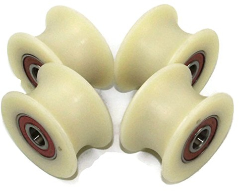 Gefräste Nylon-Riemenscheiben - Packung Nylon-Riemenscheiben, Maße 4 x 58 mm, gefräster Durchmesser, verschiedene Rillengrößen, Hergestellt in der EU, 34 mm Groove, 4