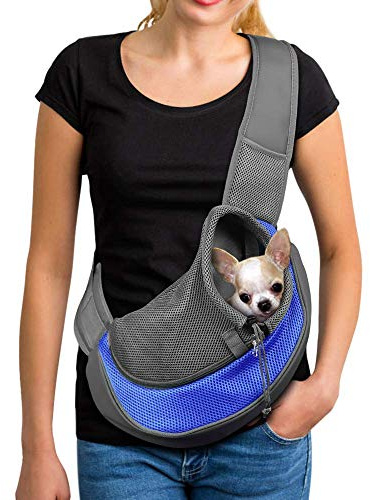 PETEMOO Bandolera para Perro Transportín Bolsa de Viaje para Mascotas Bolsa Portador de Perro Bolso de Hombro para Perros Gatos
