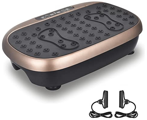 EILISON Atom MáQuina De Ejercicio con Placa De VibracióN Bandas De Bucle, Entrenamiento En Casa para MáQuina De Drenaje LinfáTico De Peso, Bienestar Y RecuperacióN (Marrón, 816)