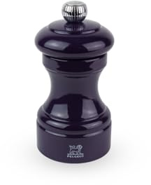 PEUGEOT - Salzmühle Bistro 10 cm - Klassische Mahlgradeinstellung - Aus PEFC-zertifiziertem Holz - Französisches Know-howreich - Auberginefarben lackiert