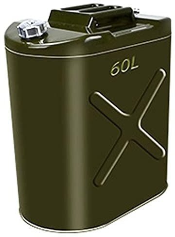 YILEFU Benzinkanister Ersatzkanister für Motorräder 10L/20L/25L/30L/40L/50L/60L Träger Reservekanister Benzinkanister Metall Kraftstoff-Kanister Auslaufsicher für Benzin,Diesel,60L