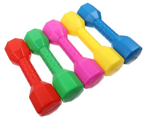 BESPORTBLE 5stücke Junge Mädchen Hantel Plastik Junge Mädchen Hanteln Hand Hantel Für Sport Übungshantel Für Kinderspielzeug Aus Kunststoff
