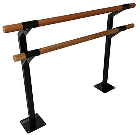 Outdoor-Tanz-Streckstange für Kinder, doppelte Ballettstange aus Holz für Zuhause, Tanzstudio, Balkon, Boden-Streckstange (Größe: 100 cm, Farbe: A) (A 100 cm) (A 150 cm) (A 150 cm)