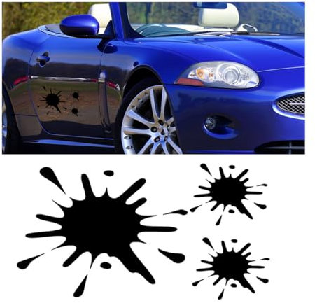 JNNJ 3 Pezzi Adesivo Per Auto Sticker, Adesivi Moto 15 X 10 cm Divertenti Decalcomanie Per Auto, Auto Macchina Moto Camper Adesivi Decalcomania, Adesivi Per Finestre, Bagagli(Nero)