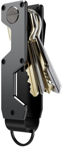 MINBERAND Key Organizer Compact Key Holder Metal Key Chain Minimalist key case key holder for keychain Secures 1-5 Keys