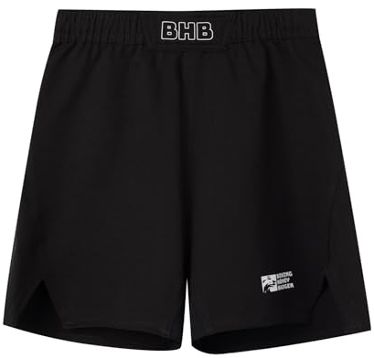 Kids BJJ Shorts MMA Fight Shorts, Youth Athletic Shorts, No-Gi Brazilian Jiu Jitsu Kickboxing Shorts for Boys and Girls, White/Opulent Garden, 7-8 Years