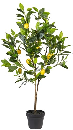 Plante Artificielle Citronnier en Pot 105 cm Décoration Intérieur Plastique Lemon Tree
