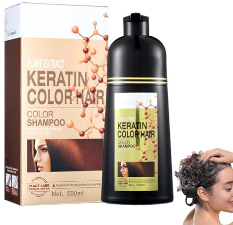 Per Capelli Grigio Argento - Shampoo Per Tinture Naturali, Copre I Capelli Grigi, Durata Lunga Per Uomini e Donne, 500 Ml