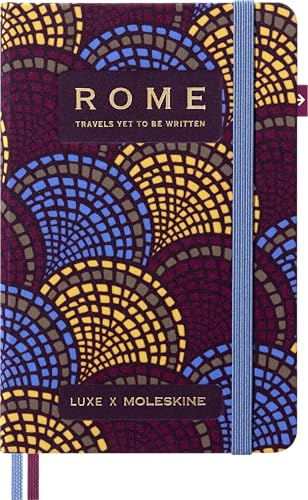 Moleskine LUXE Notizbuch Rome City mit ReiseInhalten, Fester Leinwandeinband und Elastische Schließung, Taschen Format 9 x 14 cm