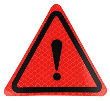 SHITINGRM Auto Reflektierende Aufkleber Auto für Dreieck Warnschild Reflektivor Schilder Signale Etikett für Auto Motorrad