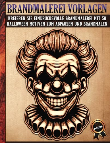 Brandmalerei Vorlagen: Pyrographie Schablonen zum Zeichnen und Brennen mit Halloween-Motiven