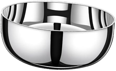 HGZLQKD Stainless Steel Mixing Bowl Metal Bowl Baking Accessory Space Saving Wash Basin Serving Bowl for Breading Snacks Prepping, Diameter 28cm