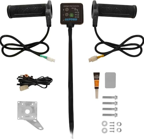 Oxford HotGrips Premium Sports Heated Grips for Motorbike | 5 Heat Settings, Intelligent Controller, Weatherproof Design, Adjustable Length, Fits 22mm Handlebars, Easy Installation Motorcycle Grip