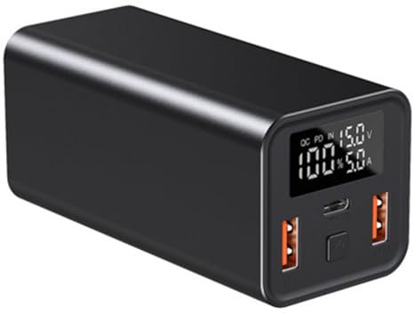 20000mAh Power Bank Tipo C PD 65W Cargador de batería Externa de Carga rápida para teléfonos Inteligentes, computadoras portátiles, tabletas, A