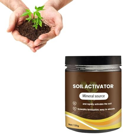 Soil Activated,Organic Soil Activator & Plant Fertilizer for Raised Garden Beds,Plant Supplement For All Stages, Lawns And Gardens, Improve Soil Carbon Sequestration (120g)