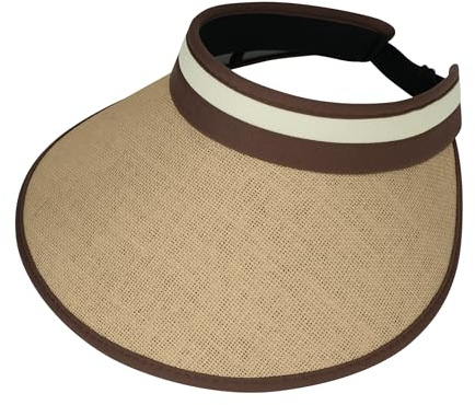 Clakllie Sommer Sun Visor Cap Damen Sonnenhut UV-Schutz Stroh Sonnenhut mit Breiter Krempe Sonnenschild Outdoor Sport Golf Tenniskappe