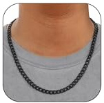 HARJJME Halskette Herren Silber Gold Schwarz Edelstahl Kette Herren Damen Figorokette Panzerkette Kubanischekette für Männer Jungs 3/6mm Breit Wasserfest Schmuck Geschenk