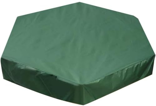 Waterproof Sandbox Cover Hexagonal, with Drawstring, Heavy Duty Large Sandpit Pool Protection Cover, for Garden Outdoor Patio (S)
