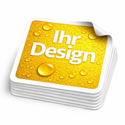 P4Print Vinyl Aufkleber mit Logo Selbst Gestalten 50 Stück 3x3 cm