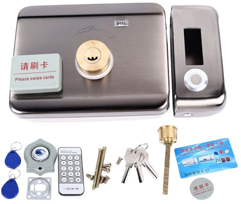Serratura Smart Integrata con Carta ID, e Silenziosa, 13x10x4cm - Elettronica Senza Fili, Facile Installazione per Porte Blindate e Cancelli