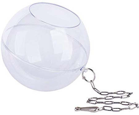 Culnflun Hängande foderboll, kyckling som foder leksak plast husdjur matande boll för fågelhönor hållbar interaktiv fågelleksak för papegojor kycklingar och små husdjur