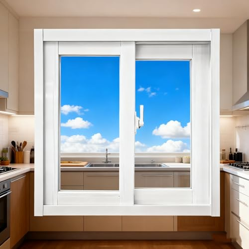 Keller-Schiebefenster, Ersatzteile for Kellerfenster, abschließbare Aluminium-Garagenfenster, horizontale Schiebefenster for Wohnmobile und Geflügelställe(60 * 40cm)