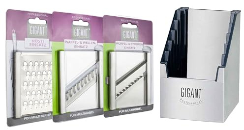 Muxel Gigant Multi-Box for 4-Way Gigant Slicer with 3 Attachments - V-Slicer, Waffle & Waves and Dice & Strips