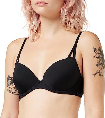 Calvin Klein Damen Push-Up BH Lift Demi mit Bügel, Schwarz (Black), 80C