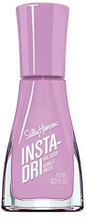 Sally Hansen Insta-Dri - Esmalte de uñas ligero para viajes, secado rápido en 60 segundos, larga duración, sin rayas, acabado brillante, fórmula 3 en 1, capa base y capa superior integradas, 0.33