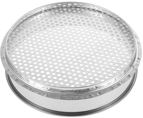 TOPPERFUN De Jardín De Suelo De Acero Inoxidable Redondo De Jardinería De Suelo De Arena De Abono De Roca De Tierra para Grava Suelo